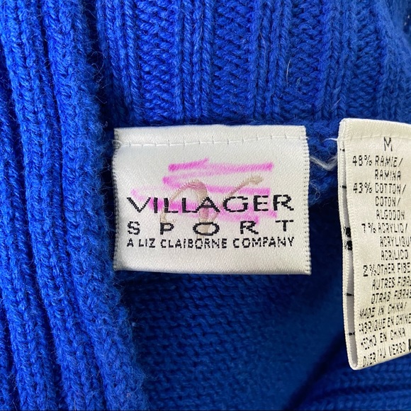 Vintage 80’s/90’s Blue Retro Stripe Printed Sweater medium - Picture 5 of 6